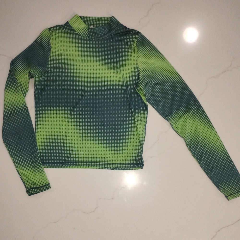 COTTON ON Green and Yellow Long Sleeve Top Size M
